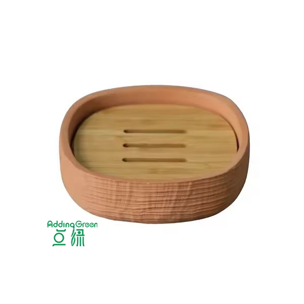 Modern European Style Household 5 Pieces Bamboo Lid Concrete Bathroom Sets