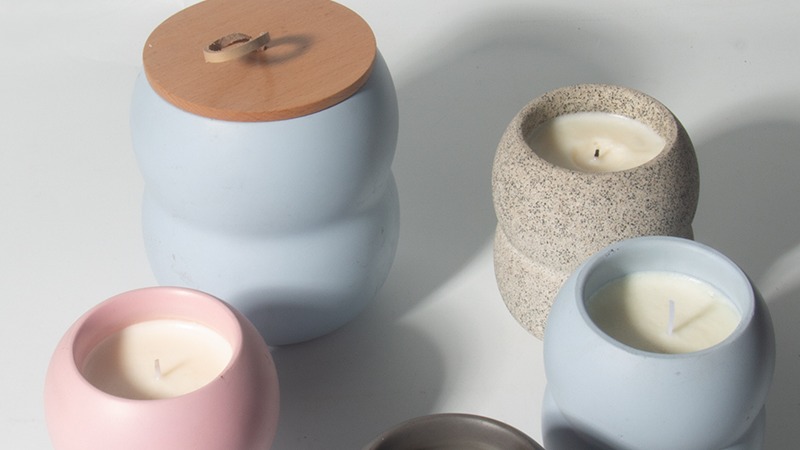 Cement Candle Jar: Ruggedness Revealing Delicate Artistry