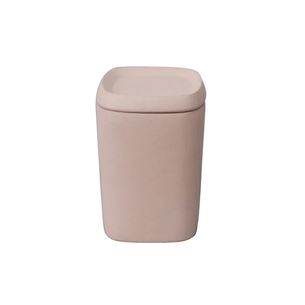 Custom logo and shape support  eco-freinedly cement/concrete wax squre candle jar with lid