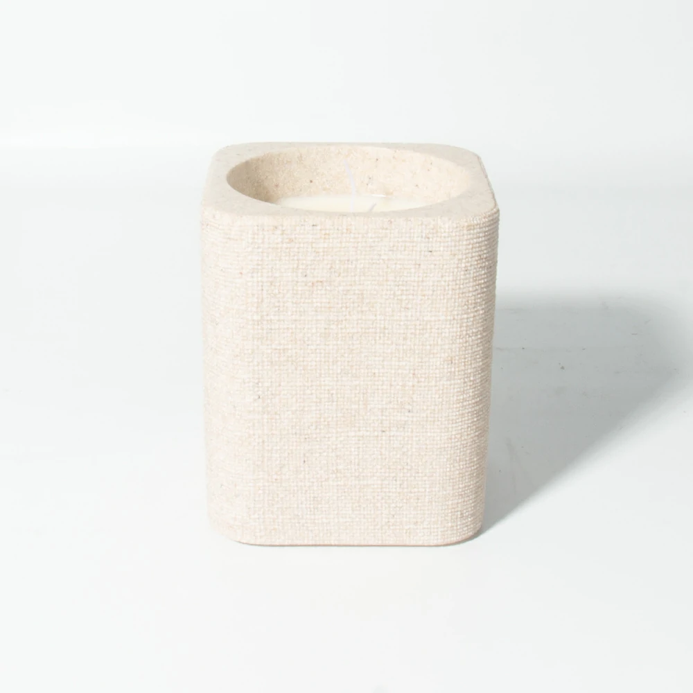 Wholesale Embossed Nonwovens Custom Matte Candle Vessels Empty Cement Candle Container Colorful Large Concrete Candle Jar