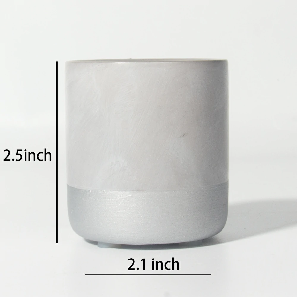 Moden design cement/concrete candle vessels natural materials canlde container  small scents wax candle jars for home and hotel using