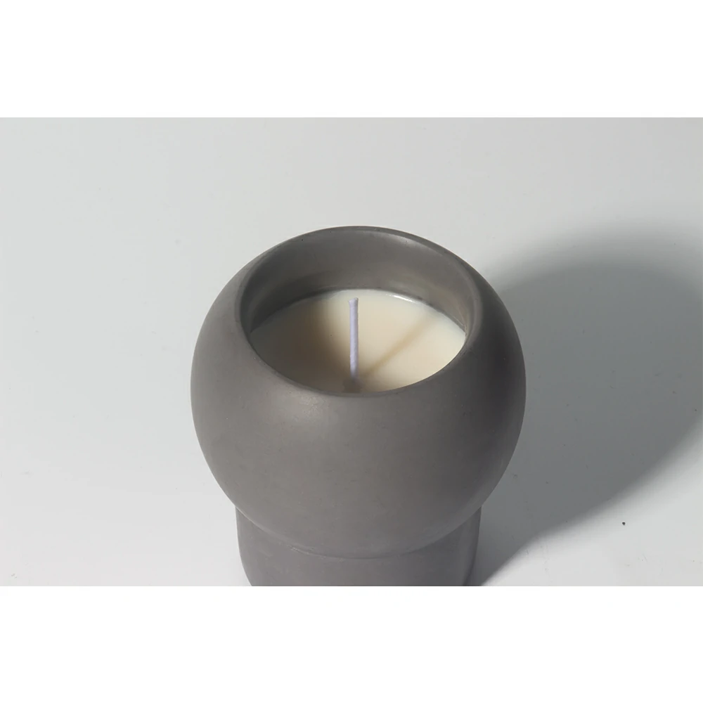 Custom logo and shape support  eco-freinedly cement/concrete wax candle jar for scents canlde making