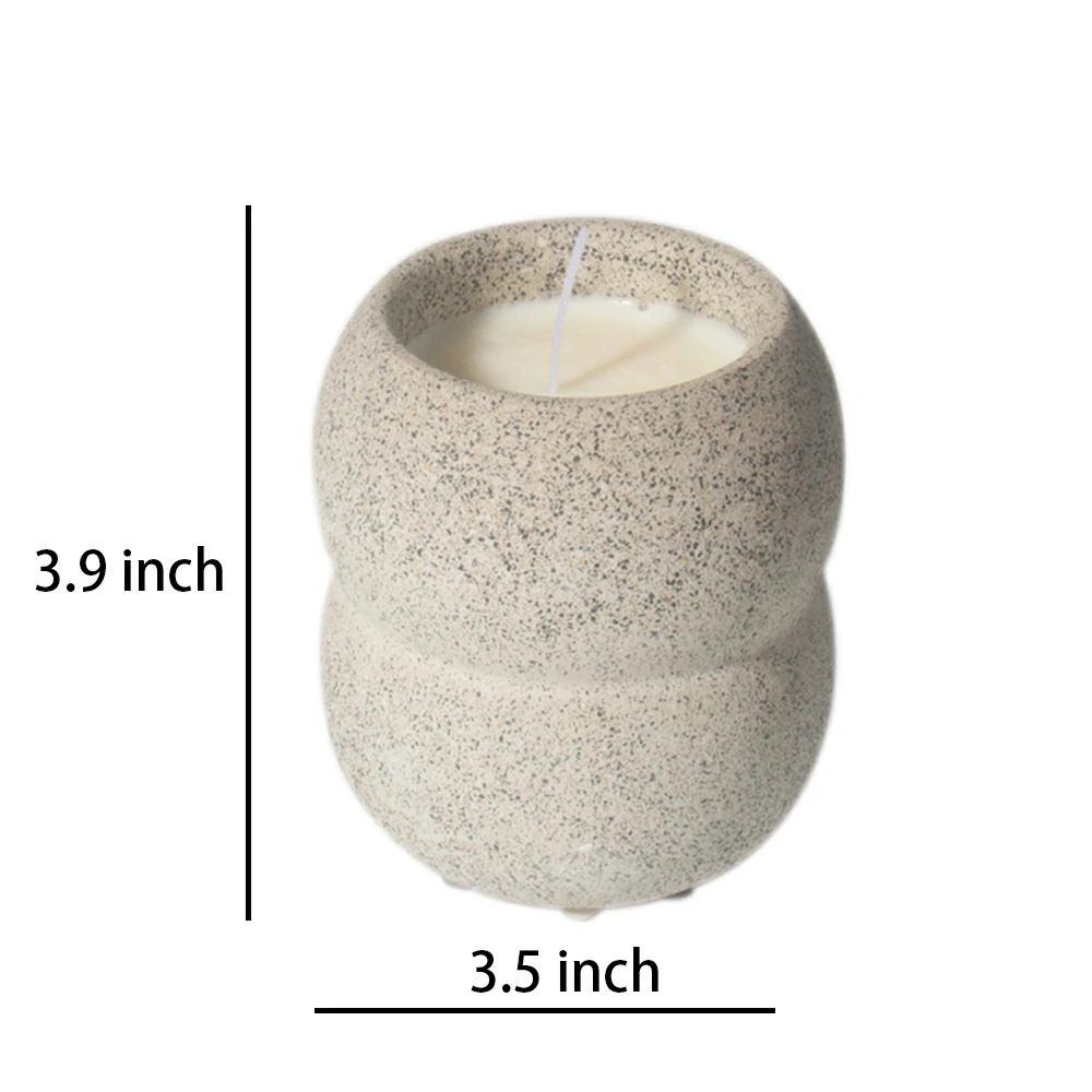 Custom logo and shape support  eco-freinedly cement/concrete wax candle jar for scents canlde making