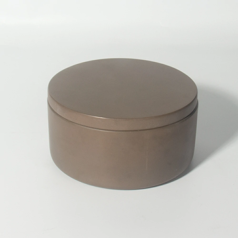 Eco-frinedly material cement/concrete soy wax scent candle jar with lid for home deoctations custom logo supporting