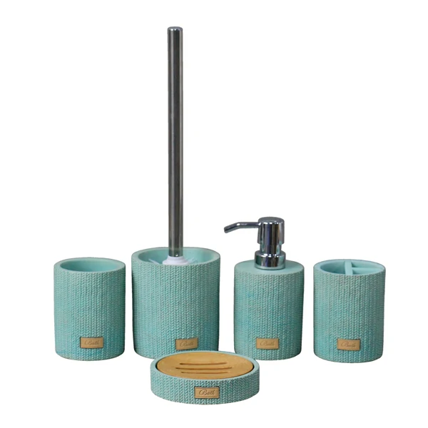 Bathroom Accessory Household Products Hotel Decor & Bathroom Set Sustainable Multi Color Soap Dispenser, Tumbler, Toothbrush Holder, Soap Dish