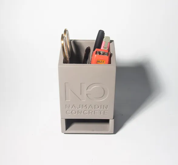 High Quality Cement Pen Holders Desktop Pencil Cup Stationery Organizer For Office Desk Accessory Concrete Storage Boxes & Bins