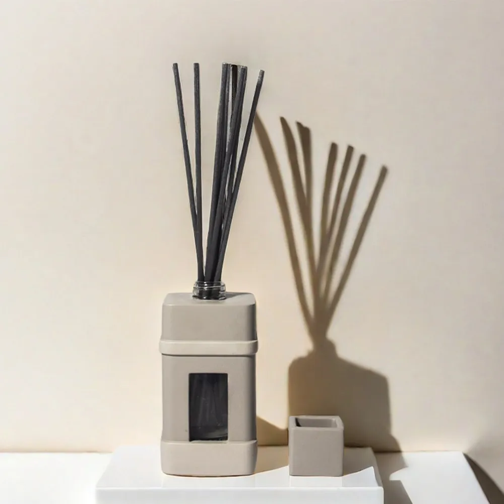 Hot Sale Cement Reed Diffuser Aroma Freshener Luxury Home Decoration Scent Fragrance Oil Aroma Gift Set Concrete Reed Diffuser